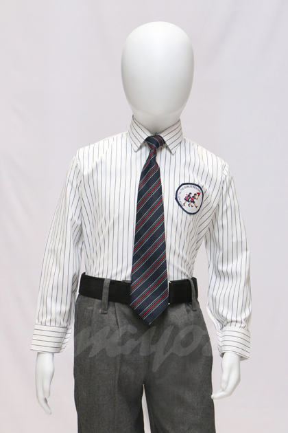Winter Shirt Fullsleeves White Gblue Stripes